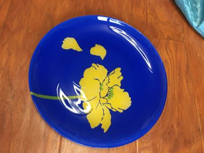 Лот: 25898672. Фото: 1. Блюдо синее новое 28 см. Тарелки, блюда, салатники