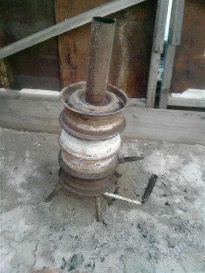 Лот: 1463852. Фото: 1. Печь (буржуйка) на отработанном... Печи для бани, сауны