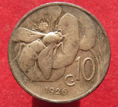 Лот: 15968635. Фото: 1. Италия 10 чентезимо, 1926г. Остальные страны