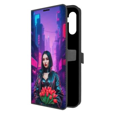 Лот: 25135073. Фото: 1. Чехол Krutoff Eco Book "Киберпанк... Чехлы, бамперы