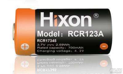 Лот: 13256367. Фото: 1. Аккумулятор Hixon RCR123A (16340... Батарейки, аккумуляторы, элементы питания