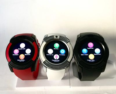 Лот: 14917569. Фото: 1. Умные часы Smart watch V8 красные... Смарт-часы, фитнес-браслеты, аксессуары