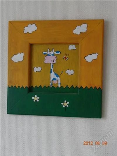 Лот: 2001051. Фото: 1. Картина для детской "Корова". Другое (детская мебель)