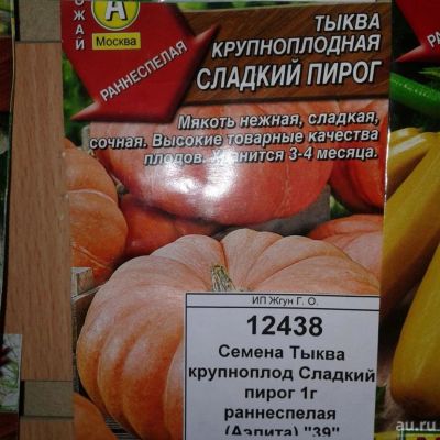 Лот: 9122776. Фото: 1. Семена / овощи / Тыква / крупноплодная... Овощи