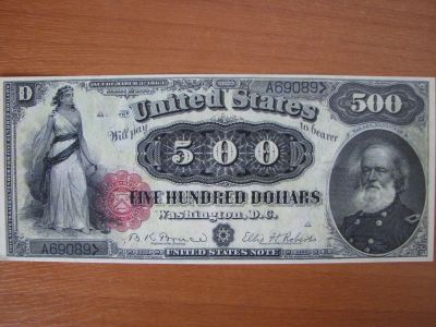 Лот: 5096407. Фото: 1. США 500 долларов 1880 года. Америка