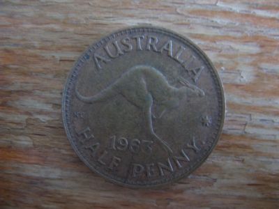 Лот: 21072421. Фото: 1. Австралия 1/2 пенни 1963 года. Австралия и Океания
