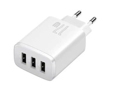 Лот: 21067528. Фото: 1. Зарядное сетевое (17W, USB-A... Зарядные устройства, блоки питания, адаптеры сетевые для смартфонов