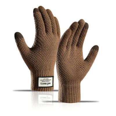 Лот: 19562102. Фото: 1. Вязанные зимние перчатки. Перчатки, варежки, митенки