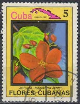 Лот: 21539253. Фото: 1. 1983. Куба. Флора и фауна - Цветы... Марки