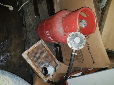 Лот: 16083069. Фото: 1. Баллон газовый 12л+редуктор+горилка. Портативные газовые плиты и горелки