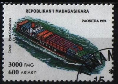 Лот: 8058471. Фото: 1. Мадагаскар 1994г корабли. Марки