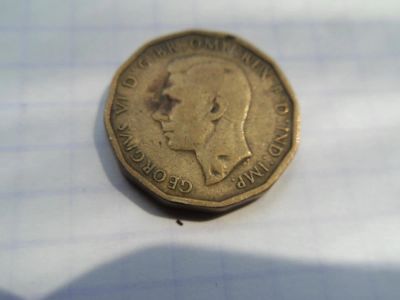 Лот: 8873387. Фото: 1. Великобритания 3 пенса 1944. Великобритания и острова