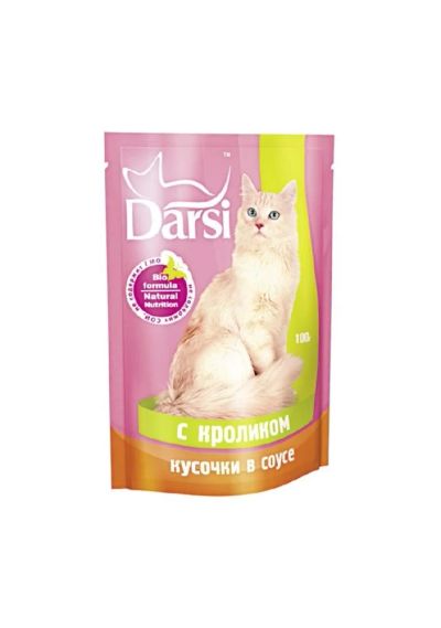 Лот: 5110246. Фото: 1. Паучи Darsi для кошек, с кроликом... Корма