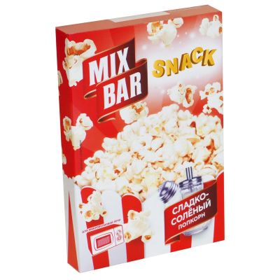 Лот: 18730793. Фото: 1. Попкорн Mixbar (сладко-солёный... Крупы, сыпучие продукты