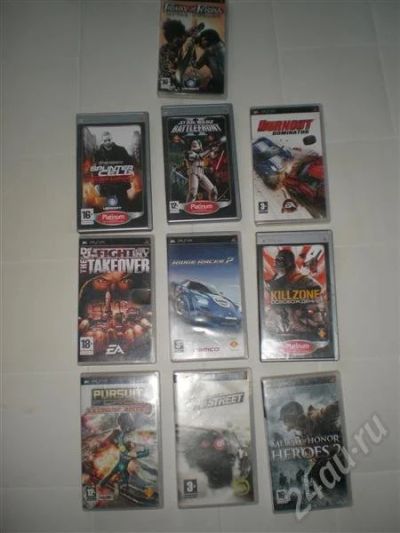 Лот: 568600. Фото: 1. Набор игр для PSP (play station... Игровые приставки, консоли