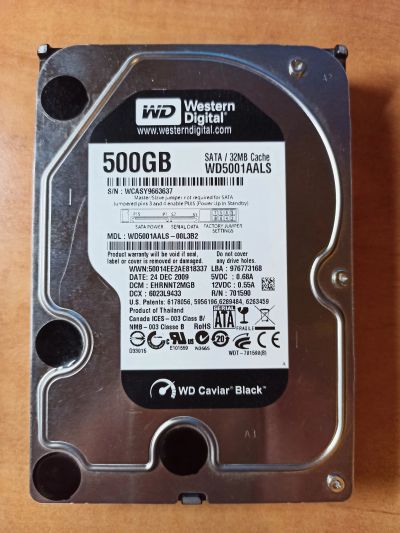 Лот: 16230694. Фото: 1. Жёсткий диск 500 GB. Жёсткие диски (HDD)