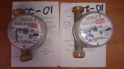Лот: 7565644. Фото: 1. Счетчики на воду с паспортами. Водосчётчики, манометры