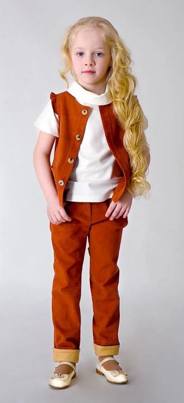 Лот: 6213150. Фото: 1. AnyKids Брюки «Ника» (замша) 122... Брюки, шорты, джинсы