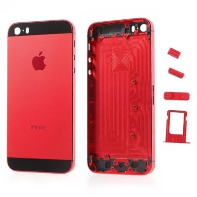 Лот: 9757340. Фото: 1. Корпус iPhone 5S Красный/Черный. Корпуса, клавиатуры, кнопки