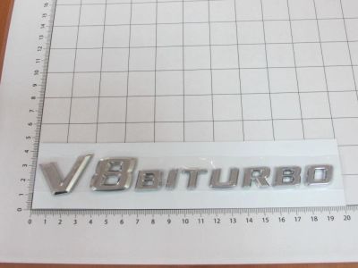 Лот: 10655669. Фото: 1. Эмблема шильдик V8 Biturbo с клеевой... Детали тюнинга