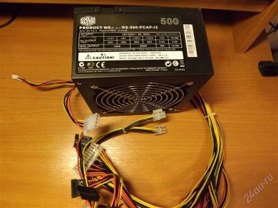 Лот: 2378952. Фото: 1. Блок питания Cooler Master 500w. Корпуса, блоки питания