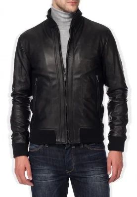 Лот: 3411589. Фото: 1. Кожаная куртка Bikkembergs р.52... Верхняя одежда