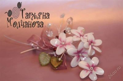 Лот: 976494. Фото: 1. Брошь "Ветка сакуры". Авторская... Броши