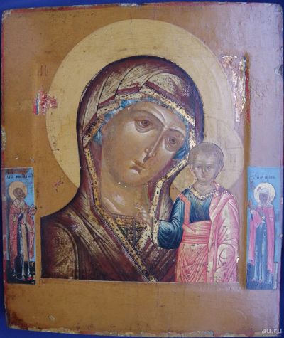 Лот: 18115260. Фото: 1. Старинный образ Божией Матери... Картины, гравюры