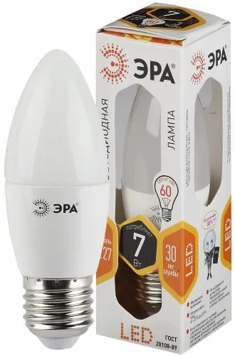 Лот: 24526306. Фото: 1. Светодиодная лампа ЭРА LED B35-7w-827-E27. Лампочки