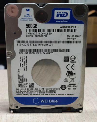 Лот: 20665861. Фото: 1. Жесткий диск HDD/2.5"/500 Гб/5400... Жёсткие диски (HDD)