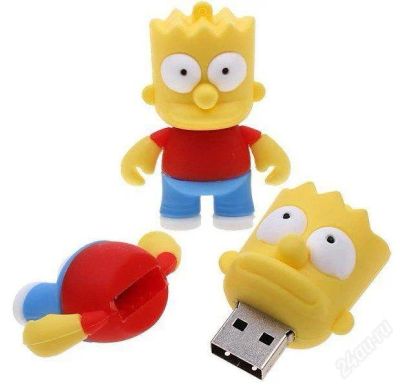 Лот: 3553472. Фото: 1. USB флешка 8 Gb "Барт Симпсон". USB-флеш карты