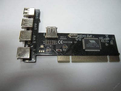 Лот: 5541515. Фото: 1. PCI- USB контроллер для обычного... Платы расширения, контроллеры, доп. порты