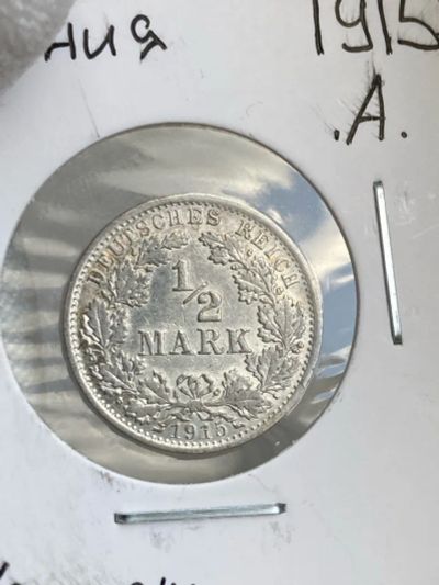Лот: 25356350. Фото: 1. Германия ½ марки, 1915 "A" Берлин... Германия и Австрия