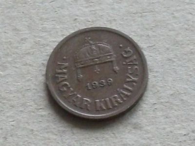 Лот: 19322637. Фото: 1. Монета 2 два филлер Венгрия 1939... Европа