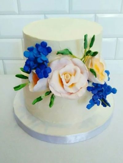 Лот: 10019266. Фото: 1. Торт свадебный розы и пионы. Торты, пирожные