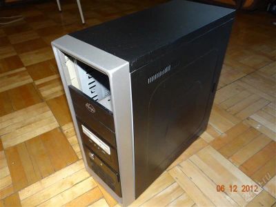 Лот: 2328085. Фото: 1. корпус ATX черно-серебристый. Корпуса, блоки питания