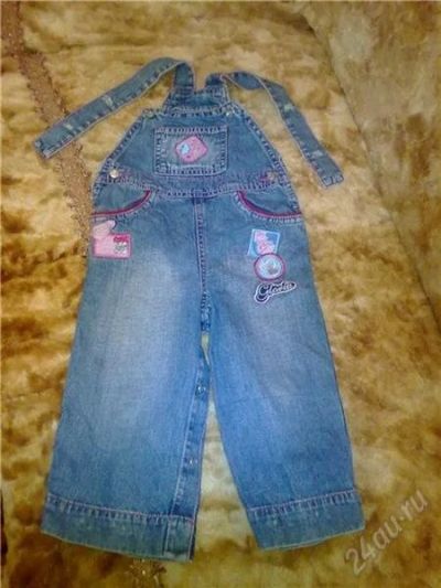 Лот: 1161410. Фото: 1. Джинсовый комбинезон. Брюки, шорты, джинсы
