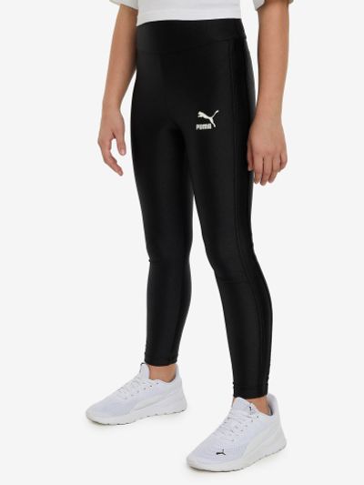 Лот: 22421257. Фото: 1. Легинсы для девочек PUMA T7, Черный. Другое (спортивная одежда)