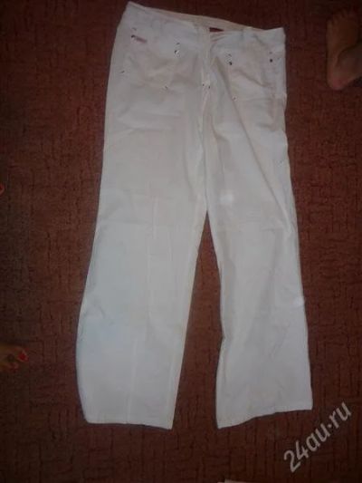 Лот: 2060918. Фото: 1. белые штанишки 50 размер. Брюки, шорты