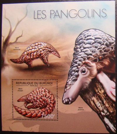 Лот: 10450221. Фото: 1. Бурунди 2012 MNH Бл панголин. Марки