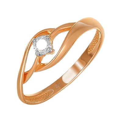 Лот: 23857875. Фото: 1. Кольцо TALANT из золота с бриллиантом. Кольца, перстни