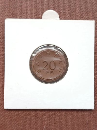 Лот: 21424196. Фото: 1. Саксония 20 пфеннигов 1921 Фарфор. Европа