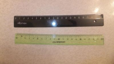 Лот: 4968253. Фото: 1. Линейка пл 20см чёрная. Другое (учёба (школа, вуз))