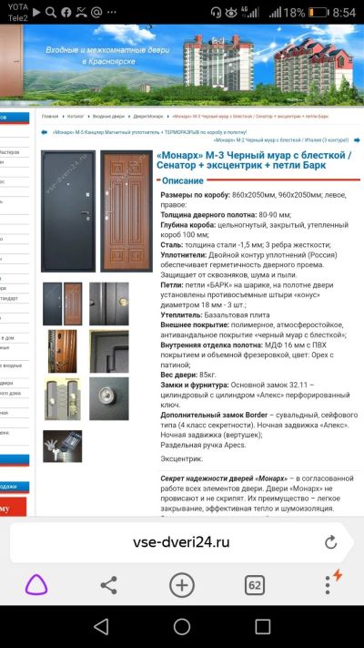 Лот: 15096657. Фото: 1. Дверь входная. Двери входные