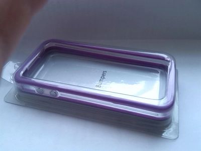 Лот: 3671400. Фото: 1. бампер iPhone 4 4G 4GS Apple фиолетовый... Чехлы, бамперы