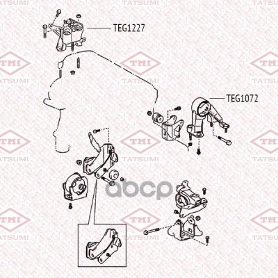 Лот: 21880984. Фото: 1. Teg1227_опора Двигателя Правая... Двигатель и элементы двигателя