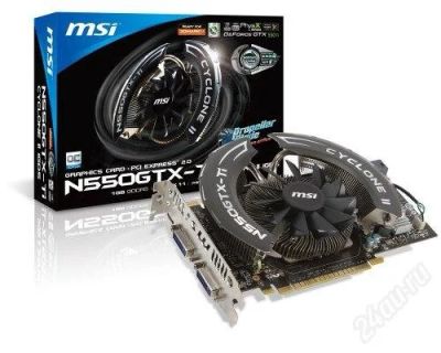 Лот: 3519960. Фото: 1. Игровая видеокарта MSI N 550 GTX-Ti... Видеокарты