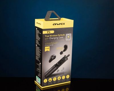 Лот: 21246049. Фото: 1. Bluetooth-гарнитура AWEI TWS T5... Наушники, гарнитуры