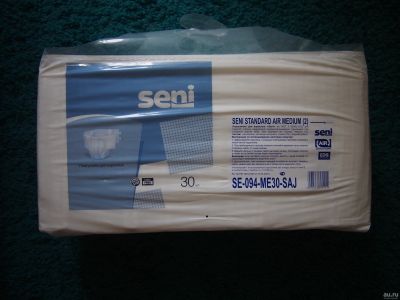 Лот: 13664315. Фото: 1. Подгузники SENI Standard Air Medium... Реабилитация, уход за больными