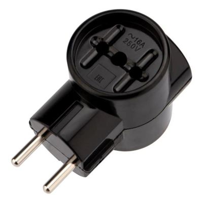 Лот: 24491059. Фото: 1. Тройник Rexant 11-1082 Black. Удлинители, тройники, сетевые фильтры
